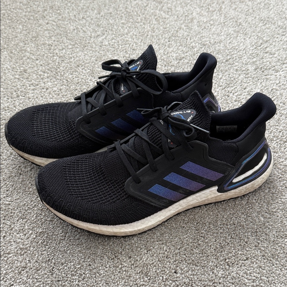 Adidas Black and Blue Athletic Sneakers